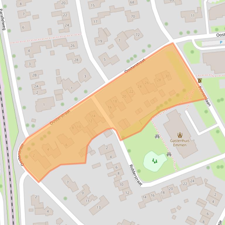 Kaart van postcodegebied 7822HE.