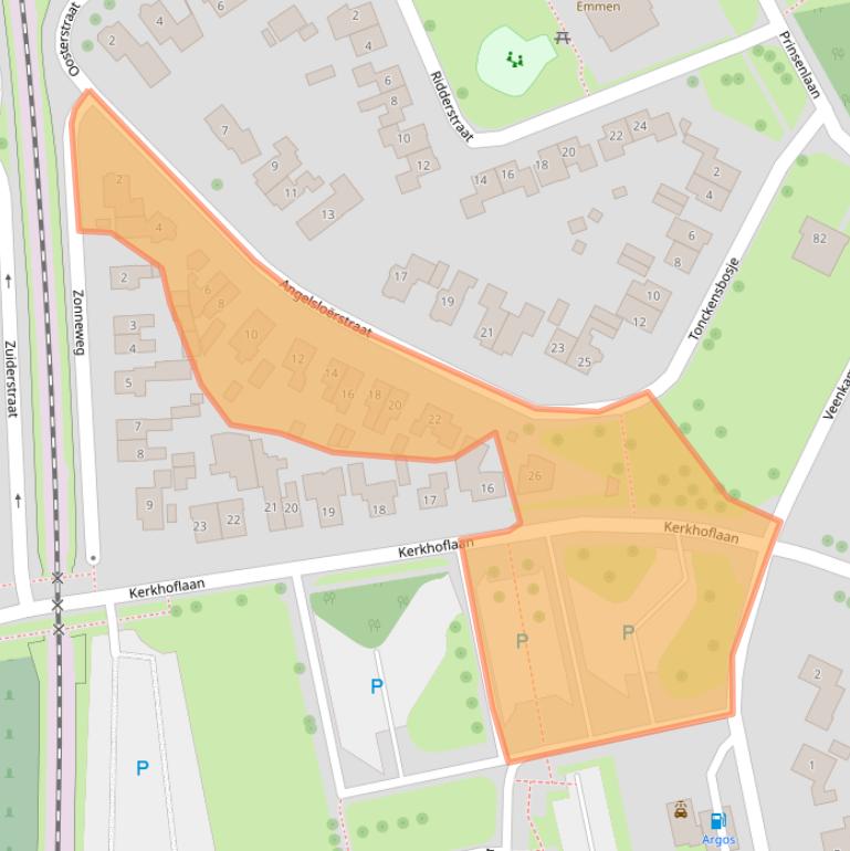 Kaart van postcodegebied 7822HJ.