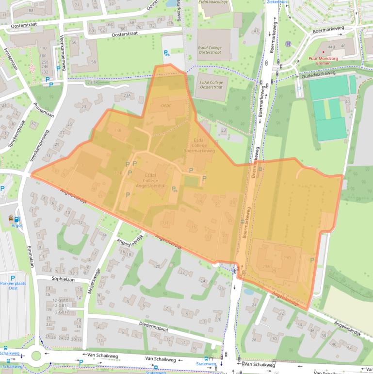 Kaart van postcodegebied 7822HK.