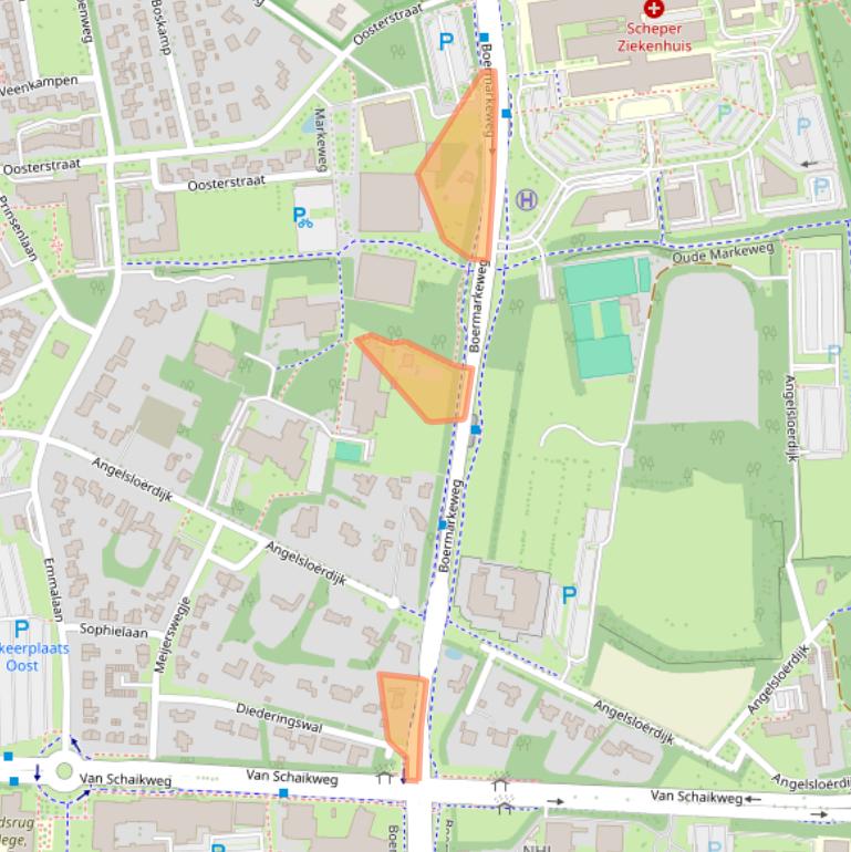 Kaart van postcodegebied 7822HM.