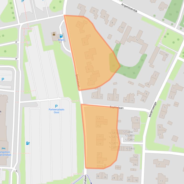 Kaart van postcodegebied 7822JA.