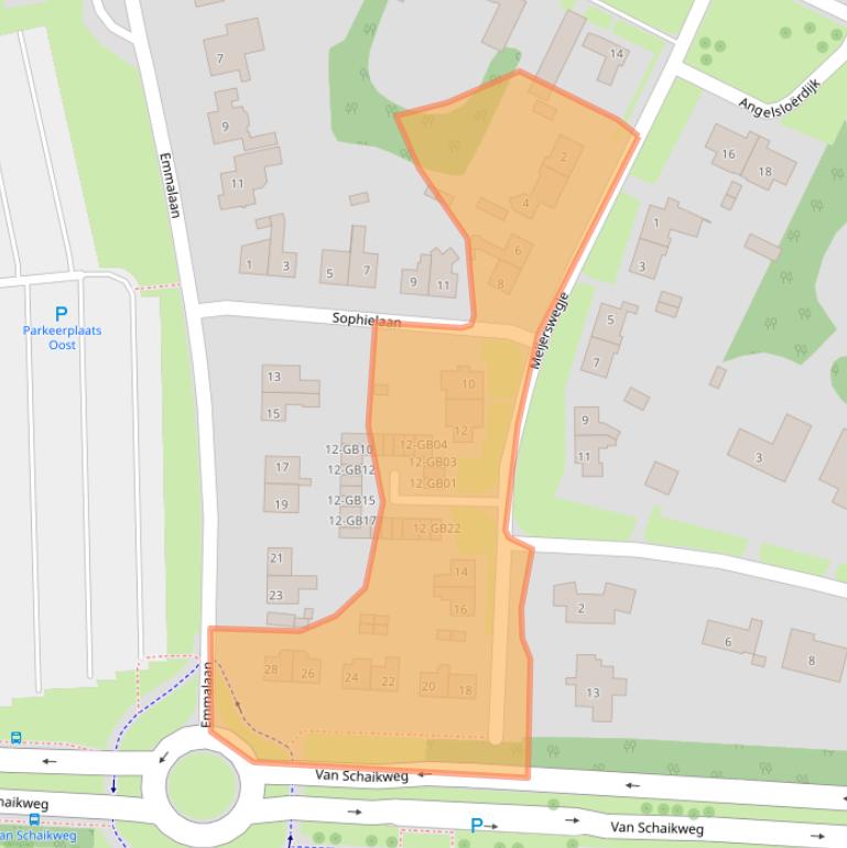 Kaart van postcodegebied 7822JE.