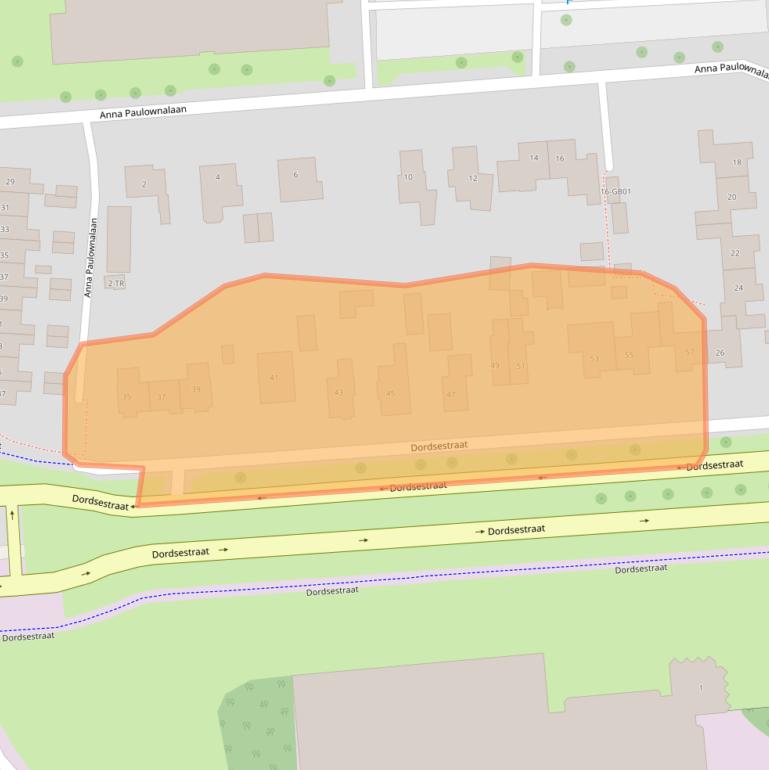 Kaart van postcodegebied 7822JP.