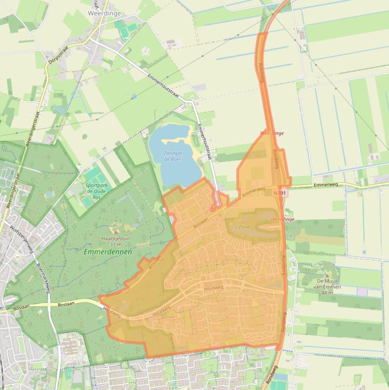 Kaart van postcodegebied 7823.