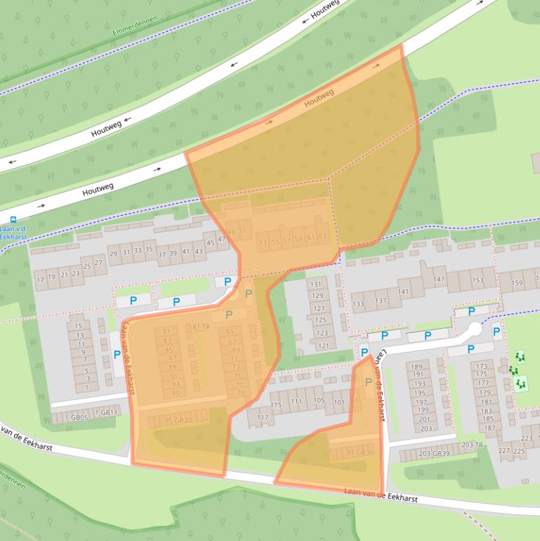 Kaart van postcodegebied 7823AB.