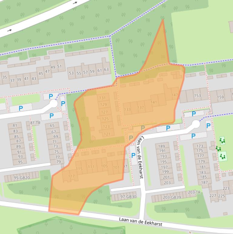 Kaart van postcodegebied 7823AC.