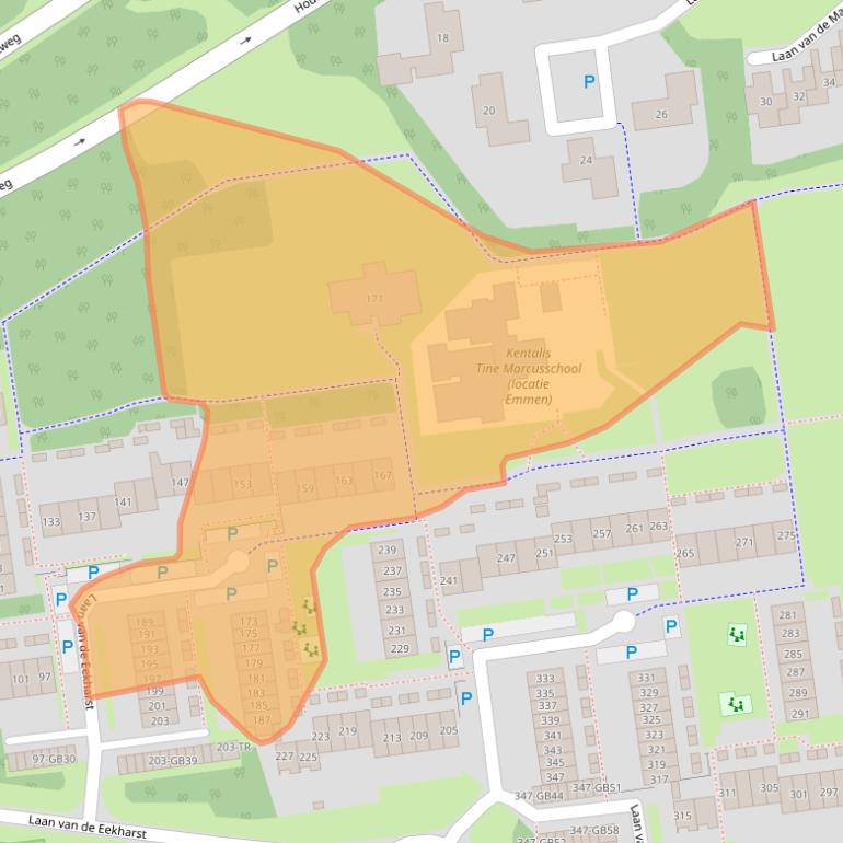 Kaart van postcodegebied 7823AD.