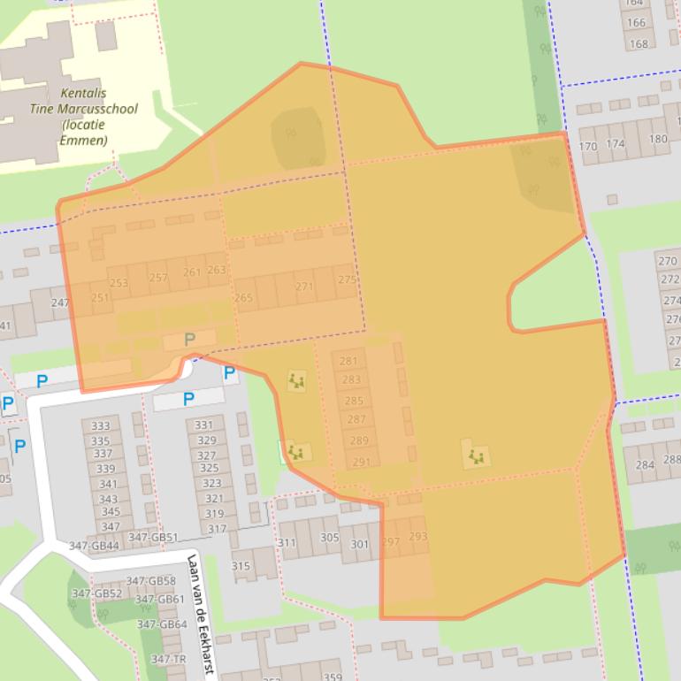 Kaart van postcodegebied 7823AG.