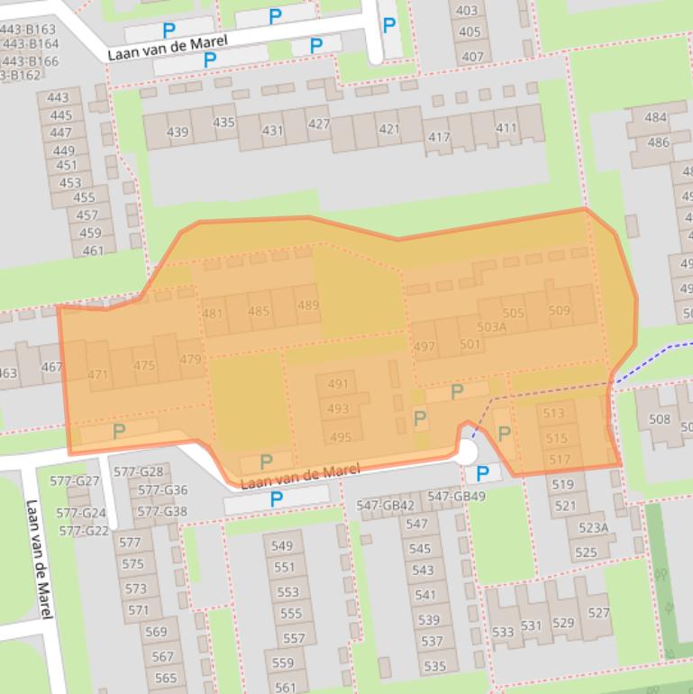 Kaart van postcodegebied 7823BM.