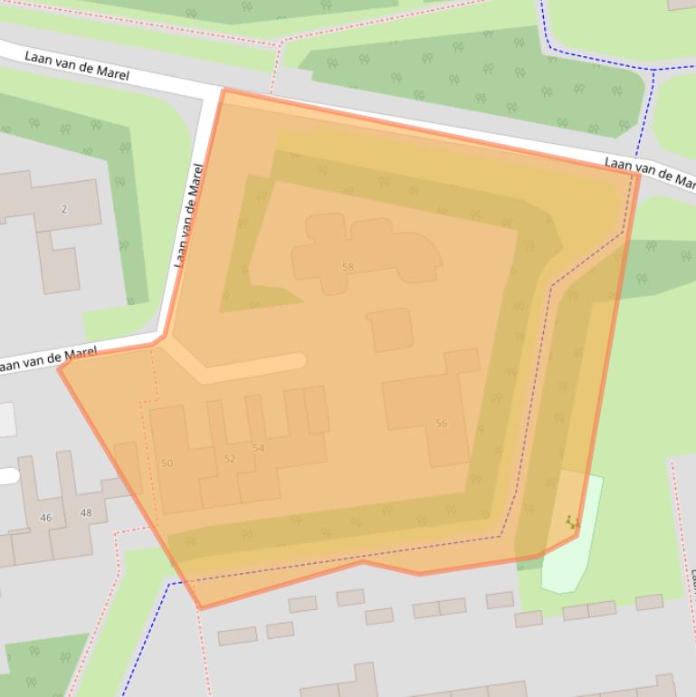 Kaart van postcodegebied 7823CB.