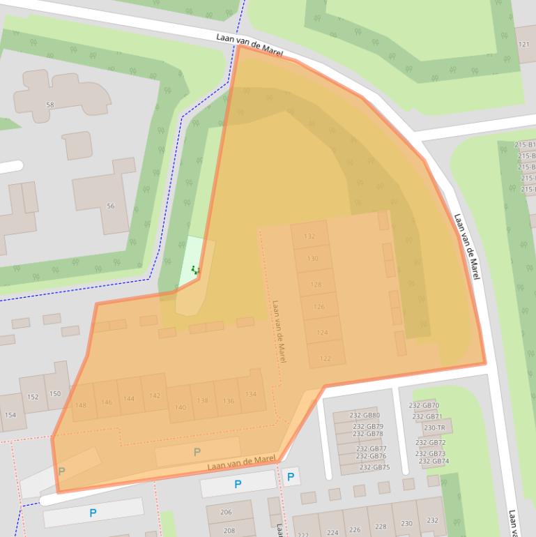 Kaart van postcodegebied 7823CC.