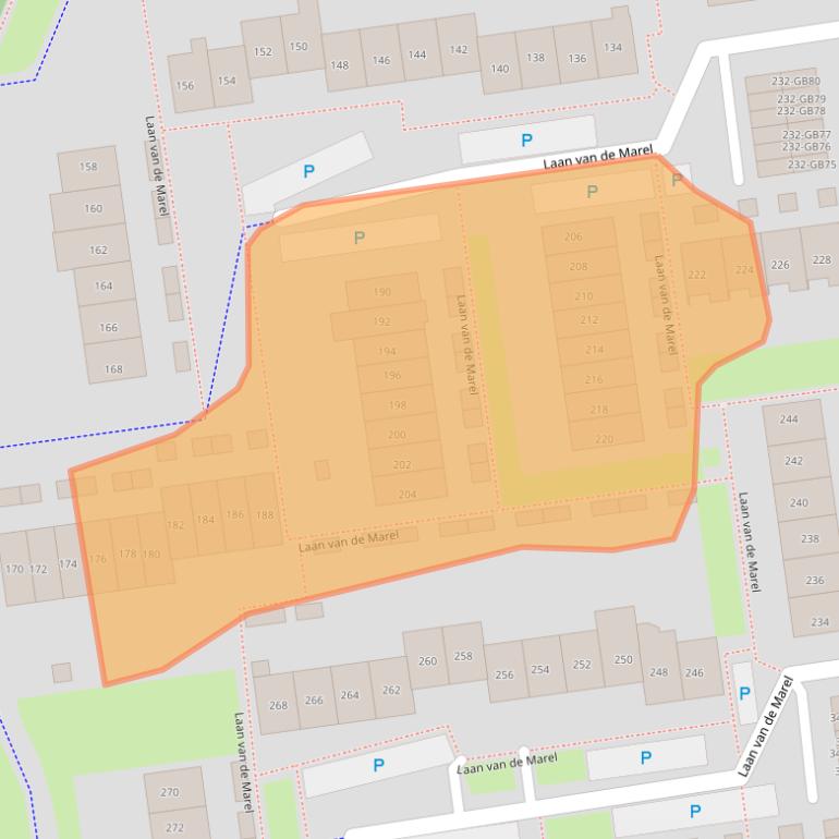 Kaart van postcodegebied 7823CE.