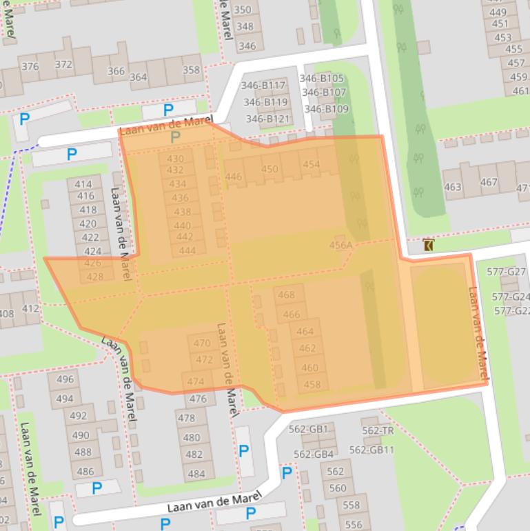 Kaart van postcodegebied 7823CL.