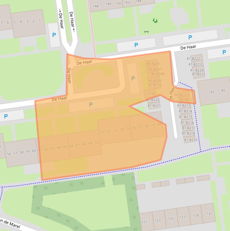 Kaart van postcodegebied 7823CV.