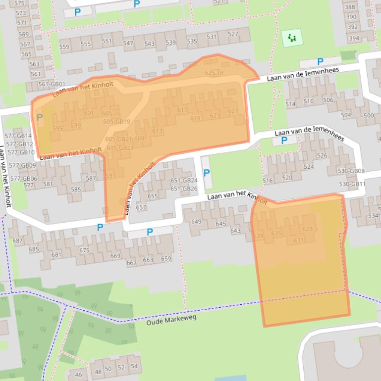 Kaart van postcodegebied 7823GP.