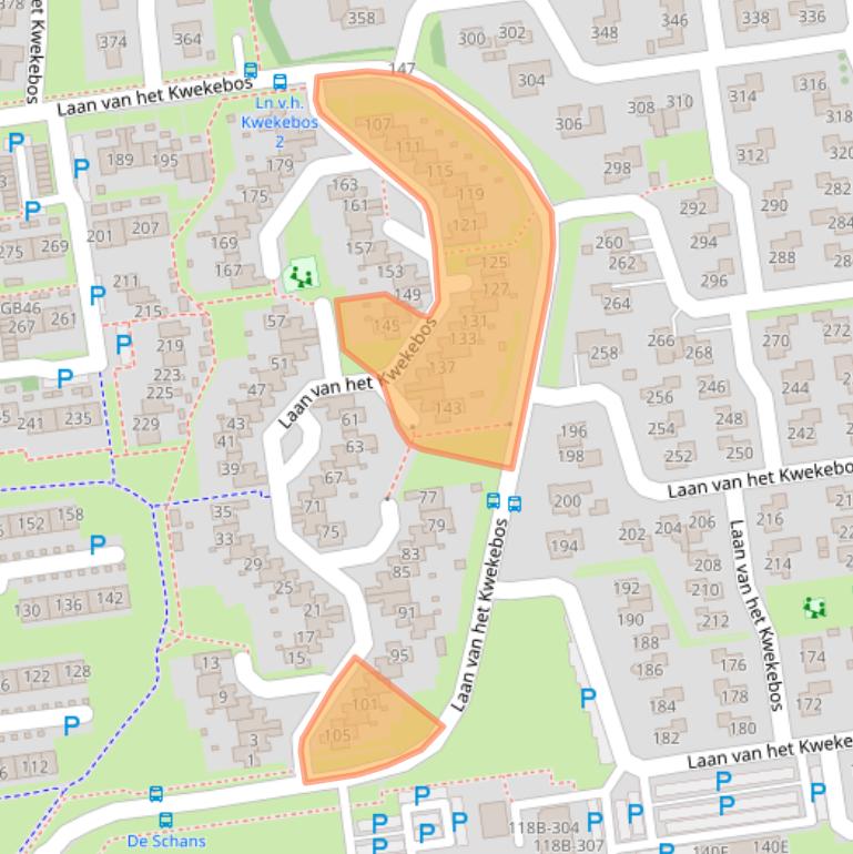 Kaart van postcodegebied 7823KC.