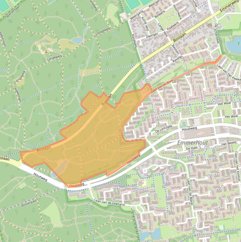 Kaart van postcodegebied 7823RB.