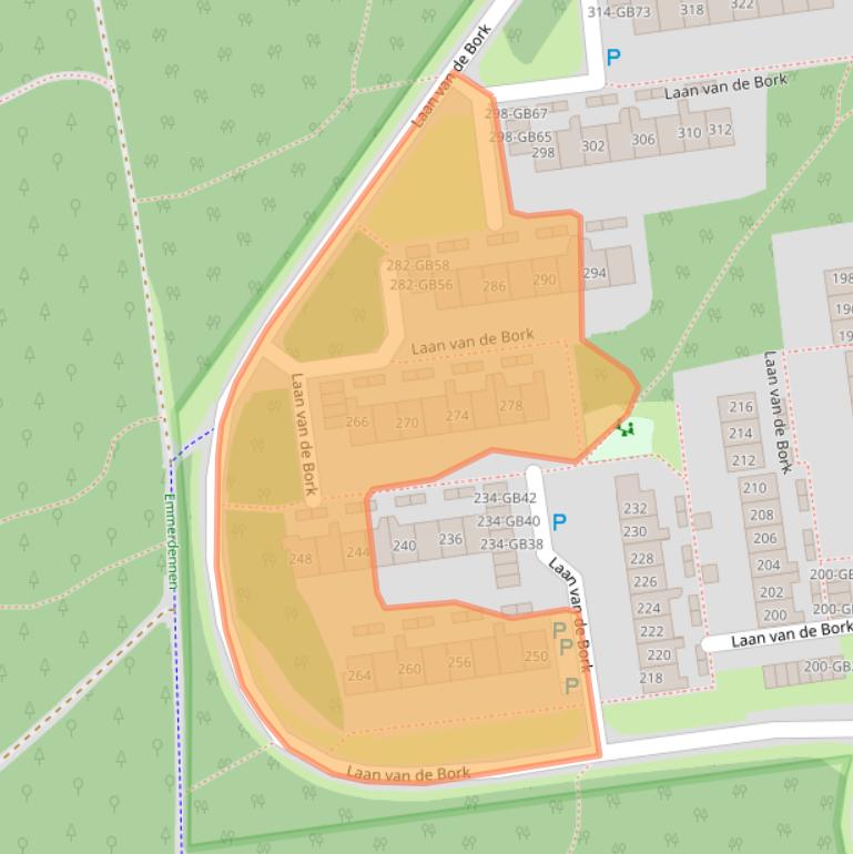 Kaart van postcodegebied 7823RG.