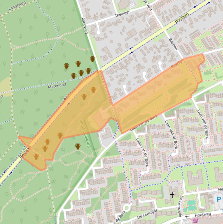 Kaart van postcodegebied 7823TD.