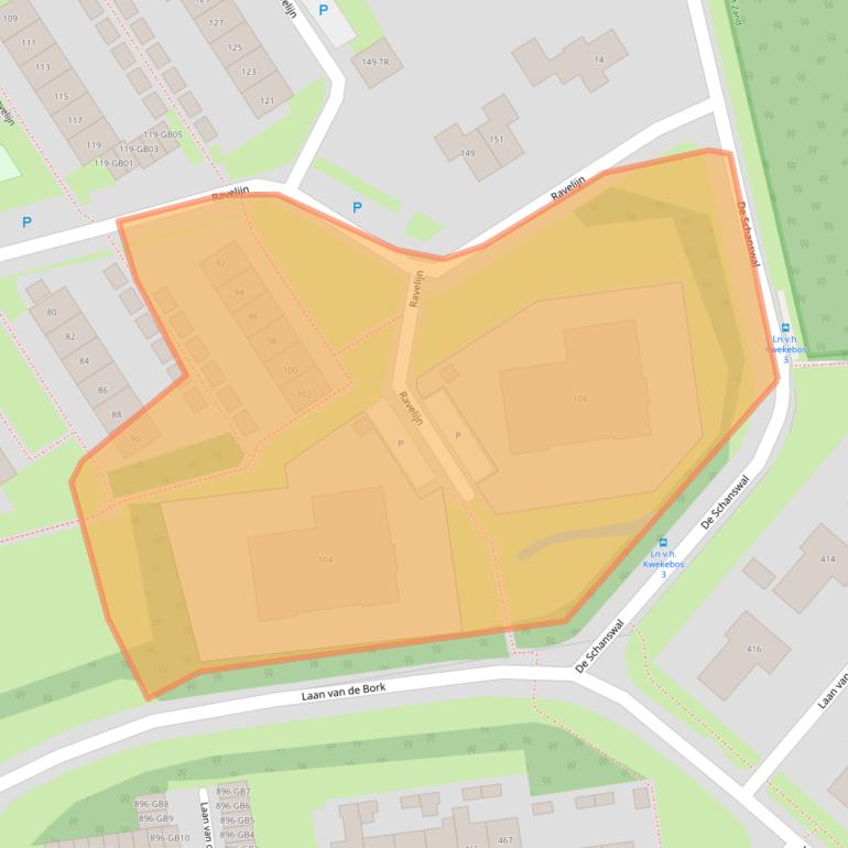 Kaart van postcodegebied 7823TG.