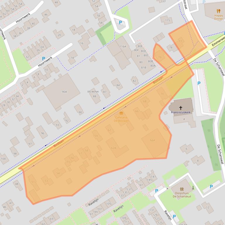 Kaart van postcodegebied 7823TP.