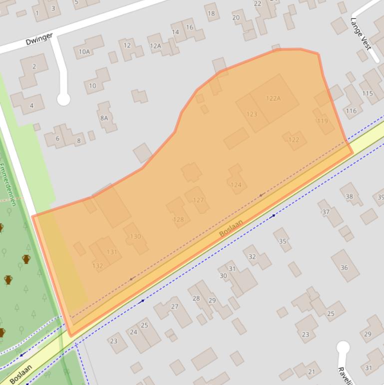 Kaart van postcodegebied 7823TV.