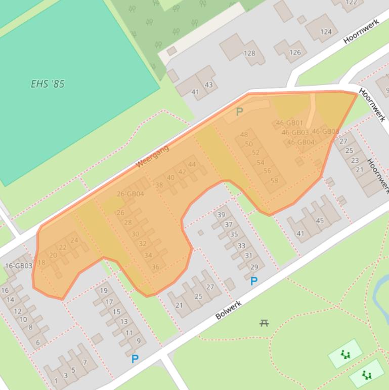 Kaart van postcodegebied 7823VP.