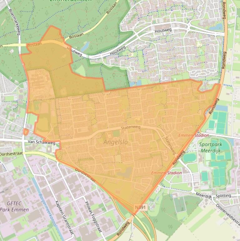 Kaart van postcodegebied 7824.