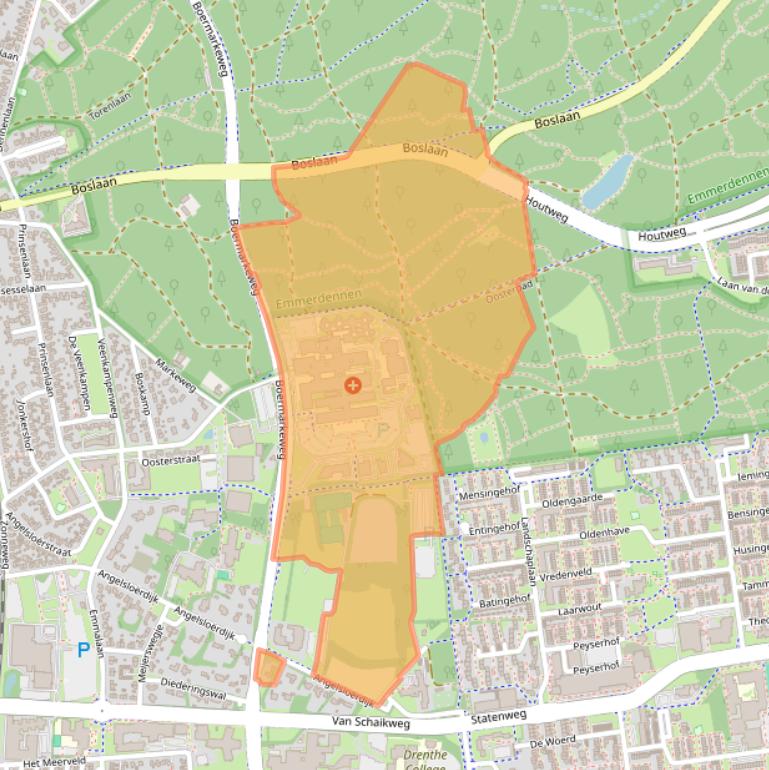 Kaart van postcodegebied 7824AA.