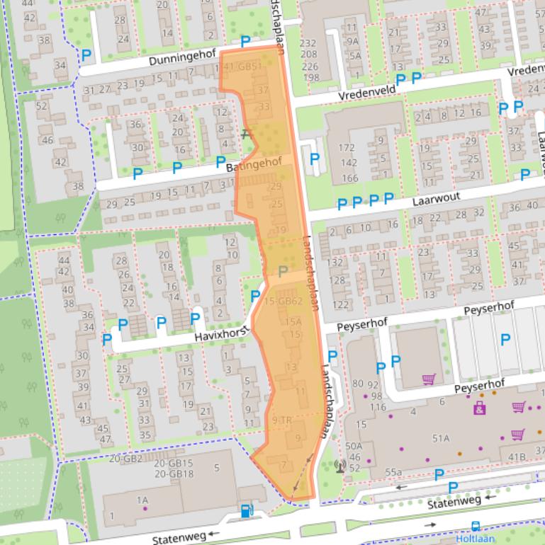 Kaart van postcodegebied 7824BA.