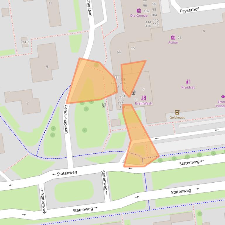 Kaart van postcodegebied 7824BK.