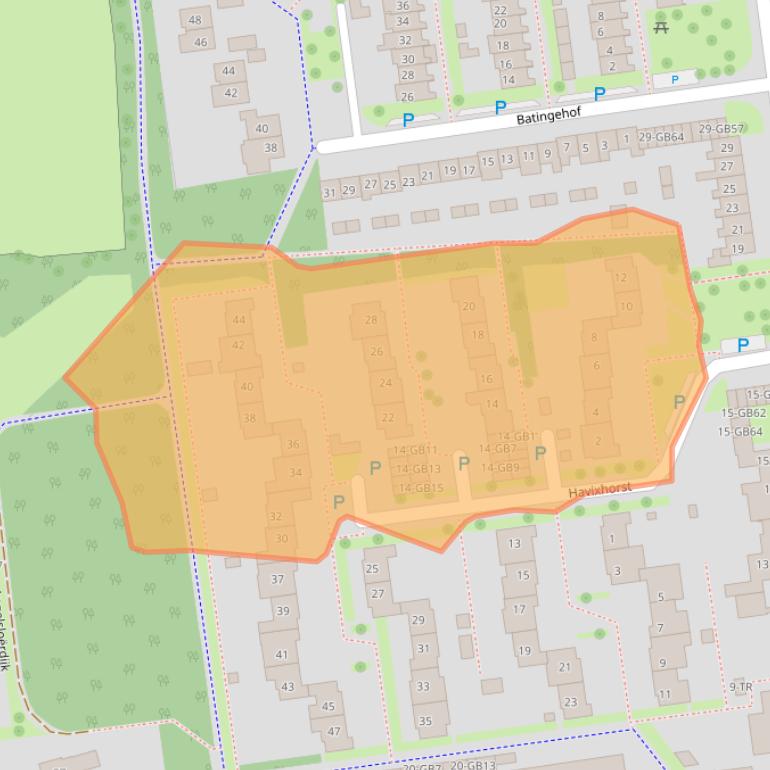 Kaart van postcodegebied 7824BS.
