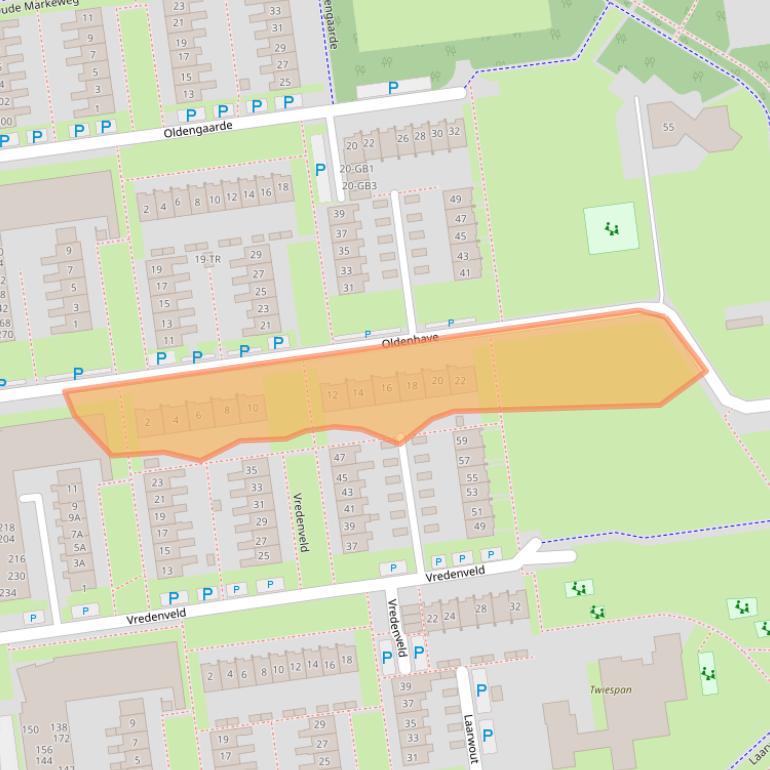 Kaart van postcodegebied 7824CE.