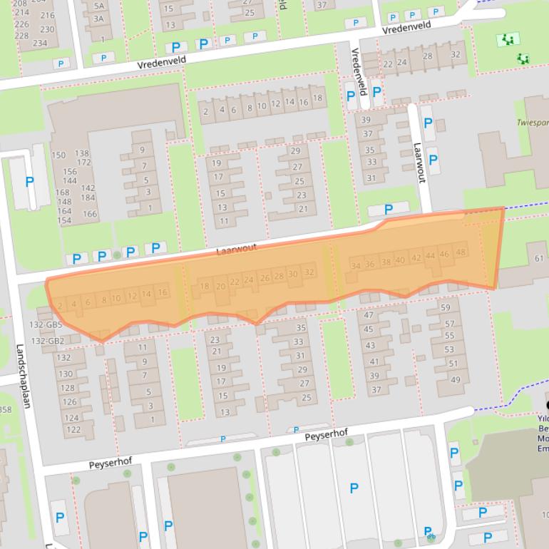 Kaart van postcodegebied 7824CL.
