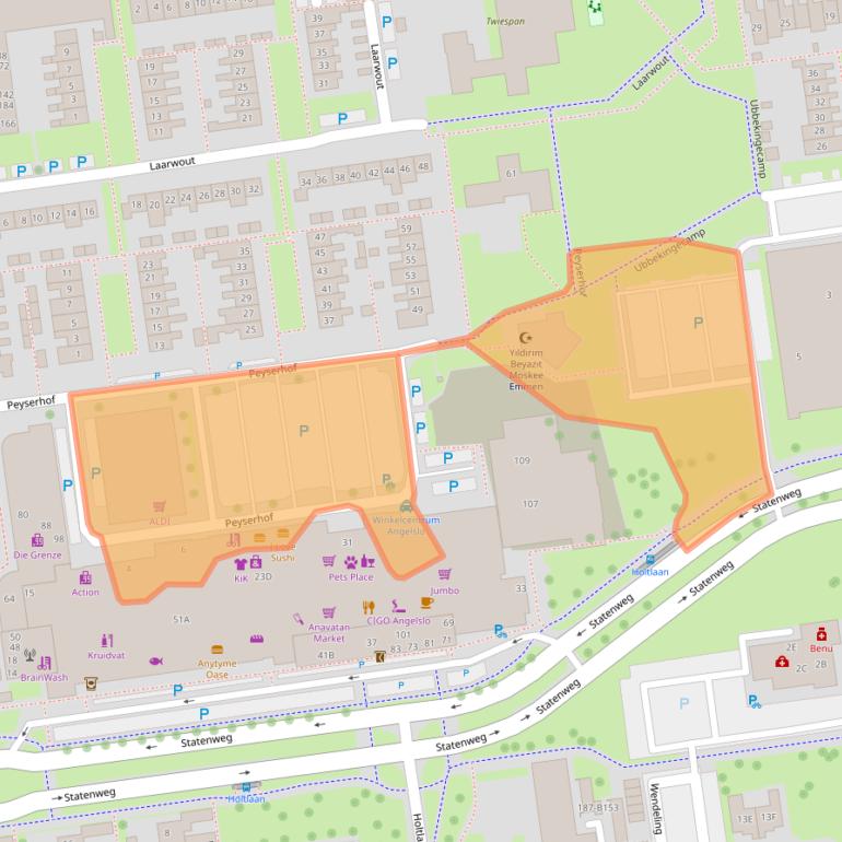 Kaart van postcodegebied 7824CP.