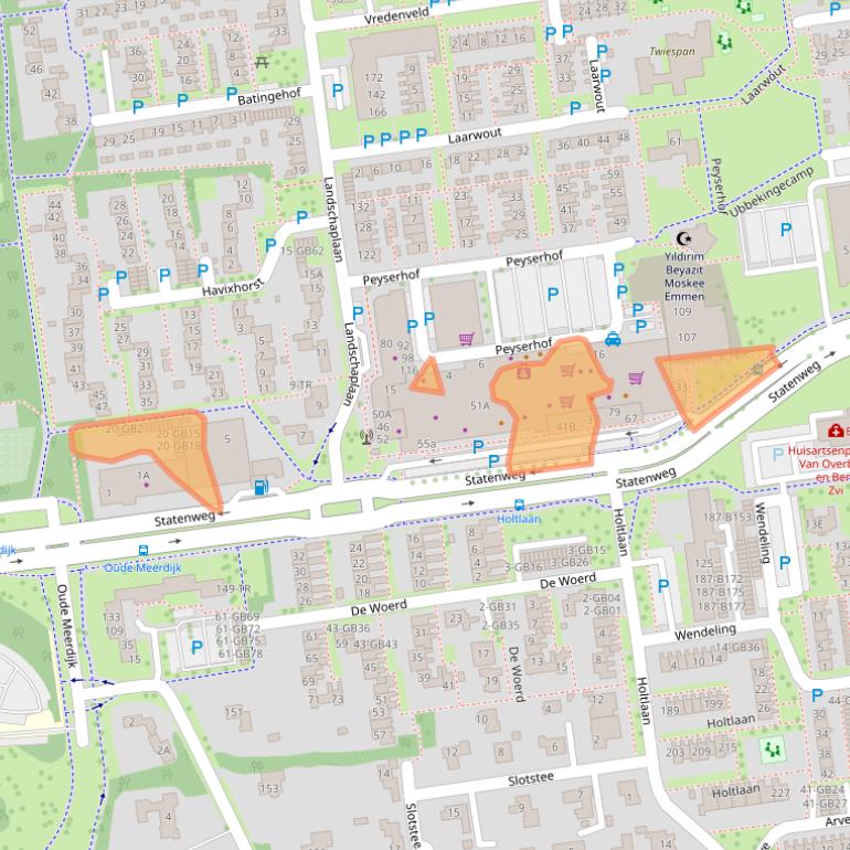 Kaart van postcodegebied 7824CS.