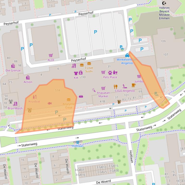 Kaart van postcodegebied 7824CT.