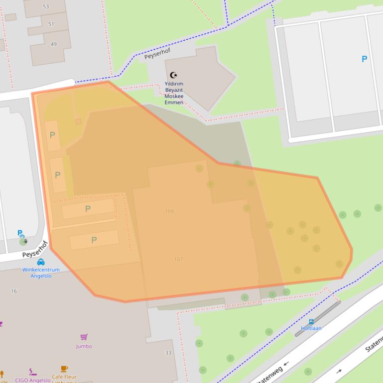 Kaart van postcodegebied 7824CW.