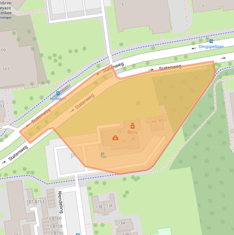 Kaart van postcodegebied 7824CX.