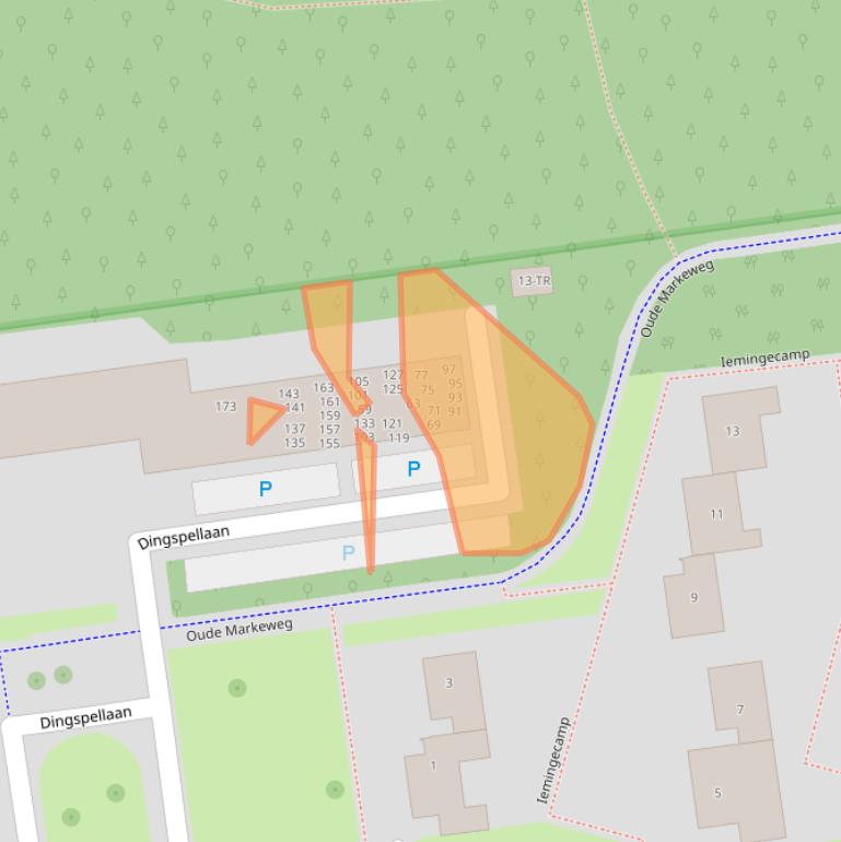 Kaart van postcodegebied 7824GE.