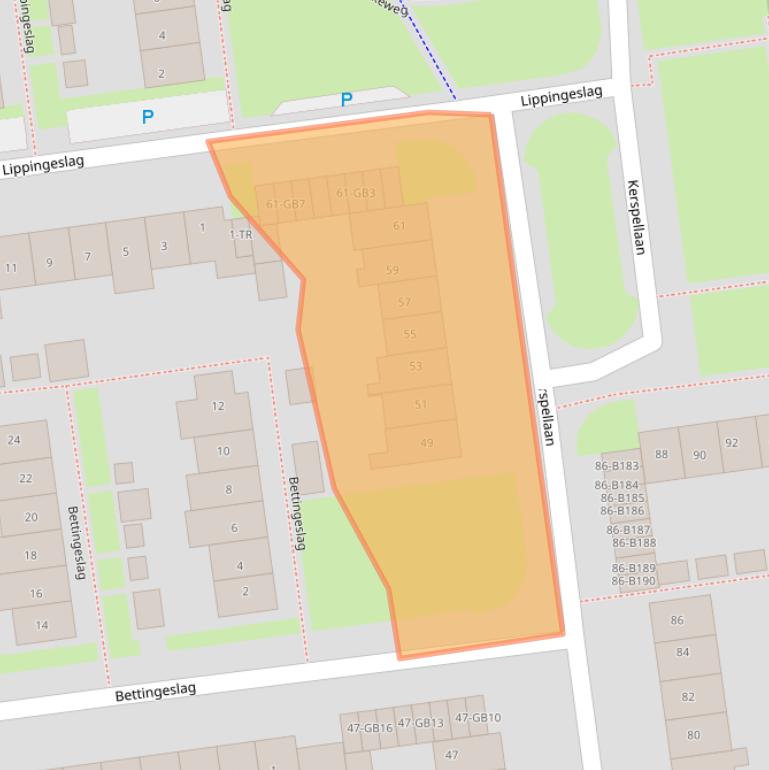 Kaart van postcodegebied 7824JB.