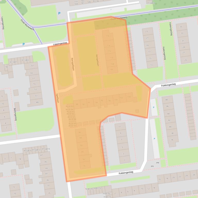 Kaart van postcodegebied 7824JK.