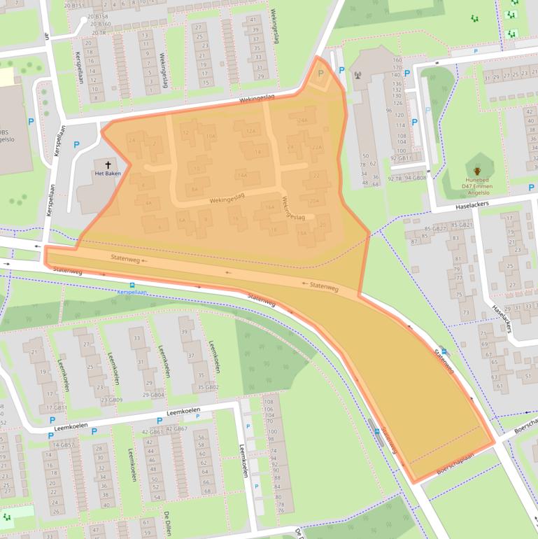 Kaart van postcodegebied 7824JM.
