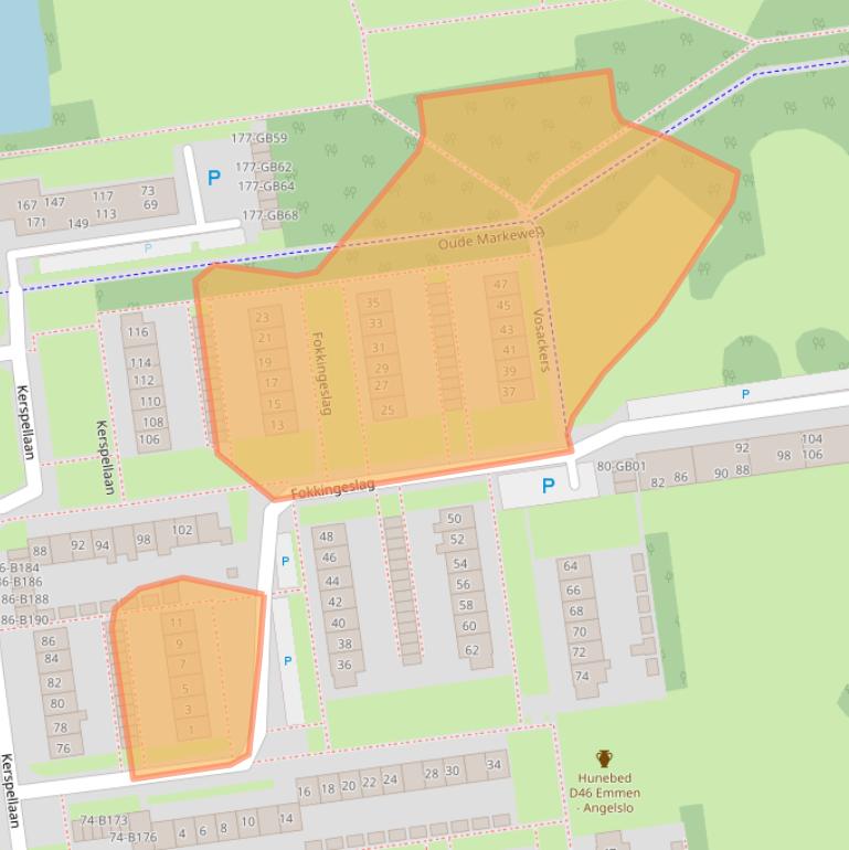 Kaart van postcodegebied 7824KA.