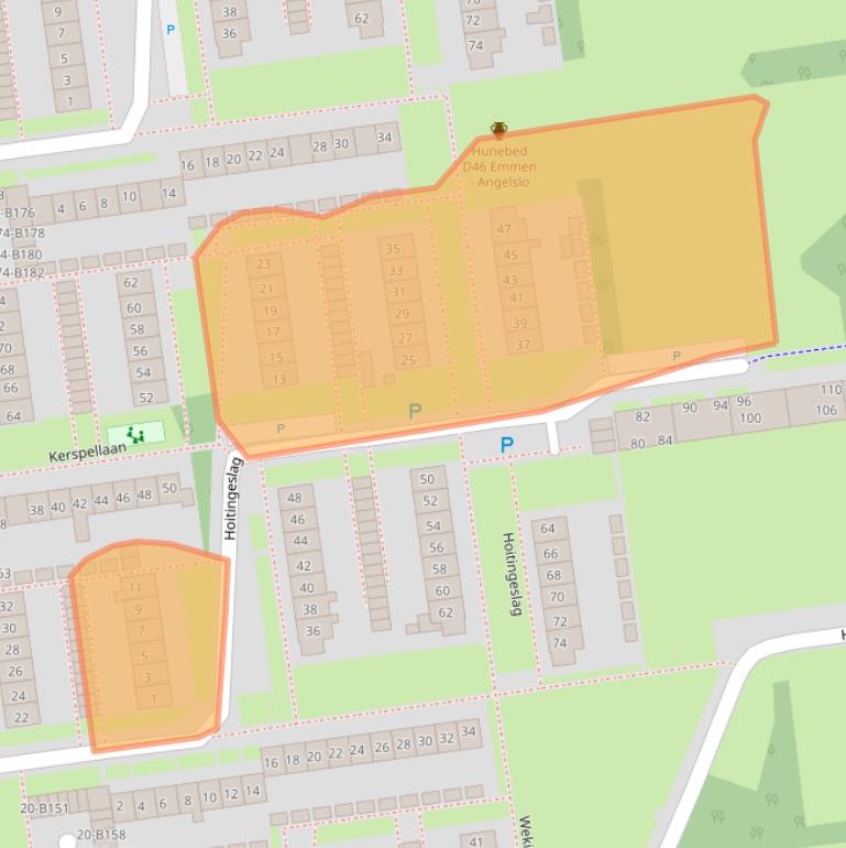Kaart van postcodegebied 7824KG.