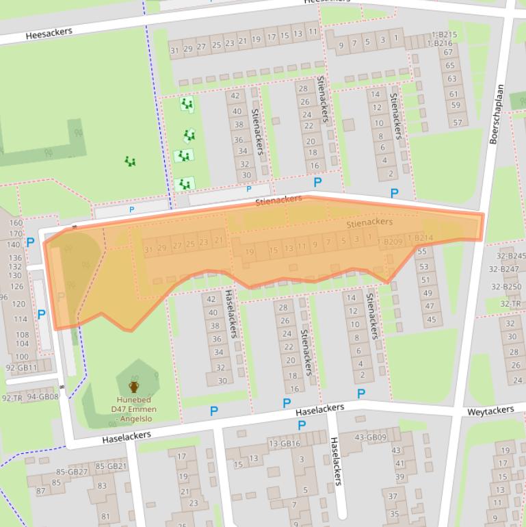 Kaart van postcodegebied 7824LH.