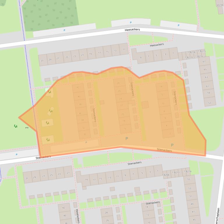 Kaart van postcodegebied 7824LJ.