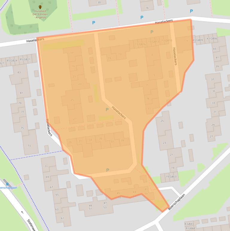 Kaart van postcodegebied 7824LK.