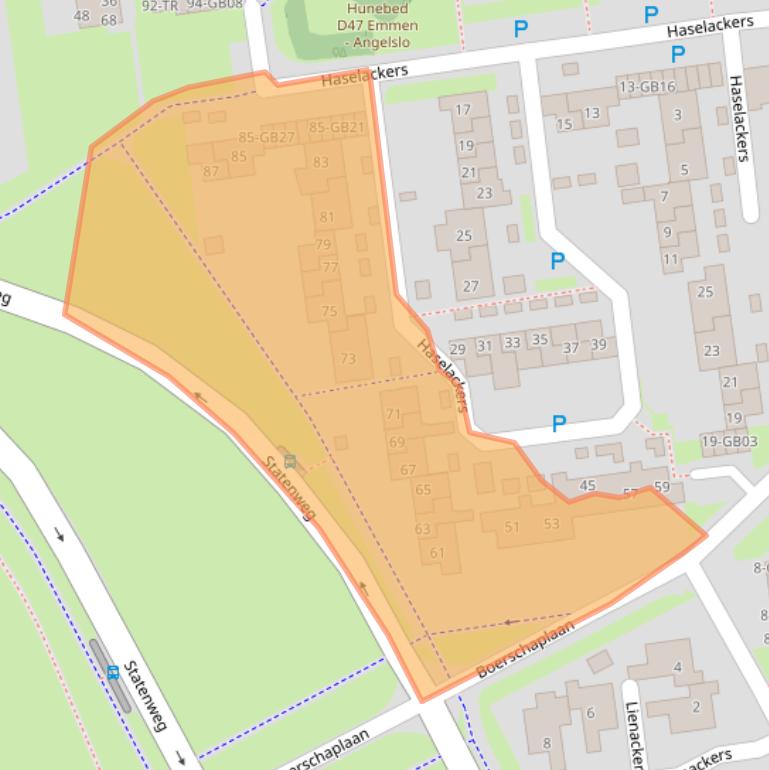 Kaart van postcodegebied 7824LL.