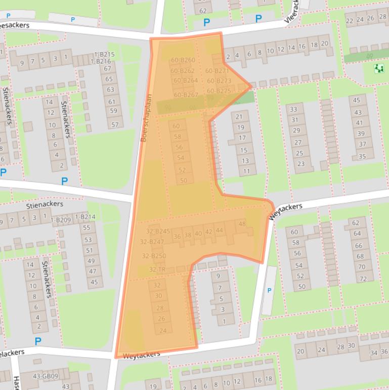 Kaart van postcodegebied 7824NE.